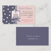 Carte de visite bleu et rose à la mode (Devant / Derrière)