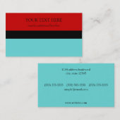 Carte De Visite Bleu et rouge (Devant / Derrière)