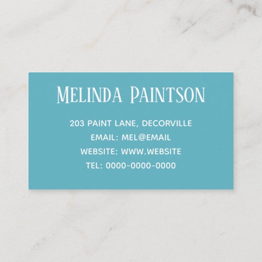 Carte de visite bleu et vert (Dos)