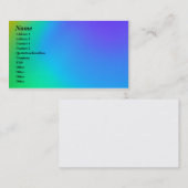 Carte de visite bleu et vert (Devant / Derrière)