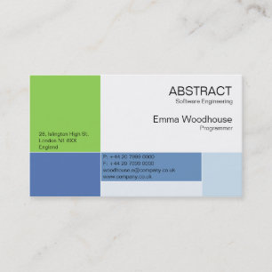 Carte De Visite Bleu et vert de ciel abstrait