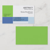 Carte De Visite Bleu et vert de ciel abstrait (Devant / Derrière)