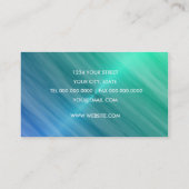 Carte de visite bleu et vert de la feuille (Dos)