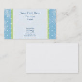 Carte de visite bleu et vert de Polkadot (Devant / Derrière)