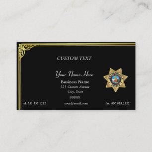Carte De Visite Bleu fin Las Vegas PD Badge
