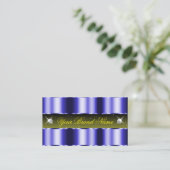 Carte De Visite Bleu flashy Jaune Noir Étincelant Bijoux élégant (Debout devant)