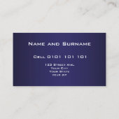 Carte de visite bleu foncé (Dos)