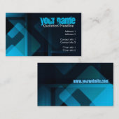 Carte de visite bleu foncé Abstrait (Devant / Derrière)