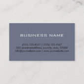 Carte De Visite Bleu foncé clair et gris Élégant Professionnel mod (Dos)