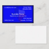 Carte de visite bleu-foncé de carte de drapeau du (Devant / Derrière)