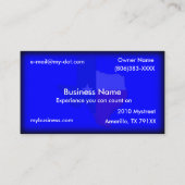 Carte de visite bleu-foncé de carte de drapeau du (Devant)