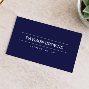 Carte de visite bleu-foncé de mandataire