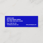 Carte de visite bleu-foncé de "PASSAGE de VIP" de (Dos)