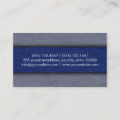 Carte De Visite Bleu foncé et gris professionnel moderne (Dos)