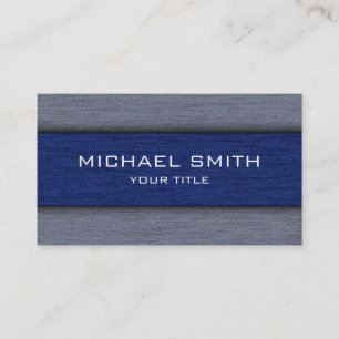 Carte De Visite Bleu foncé et gris professionnel moderne