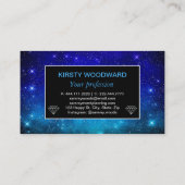 Carte De Visite Bleu foncé étoiles Galaxy Gradient Twilight (Dos)