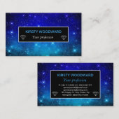 Carte De Visite Bleu foncé étoiles Galaxy Gradient Twilight (Devant / Derrière)