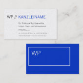 Carte De Visite bleu foncé, graphique (Devant / Derrière)