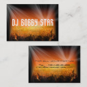 carte de visite bleu frais de foule de danse du DJ (Devant / Derrière)