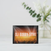 carte de visite bleu frais de foule de danse du DJ (Debout devant)