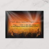 carte de visite bleu frais de foule de danse du DJ (Dos)