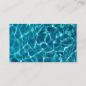 Carte de visite bleu frais de l'eau de piscine (Dos)