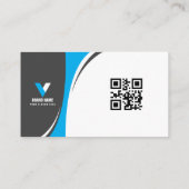 Carte De Visite Bleu frappant élégant (Dos)