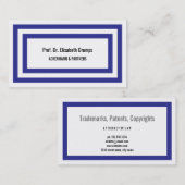 Carte De Visite Bleu froid cool (Devant / Derrière)