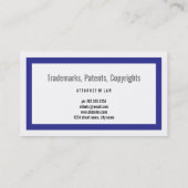 Carte De Visite Bleu froid cool (Dos)