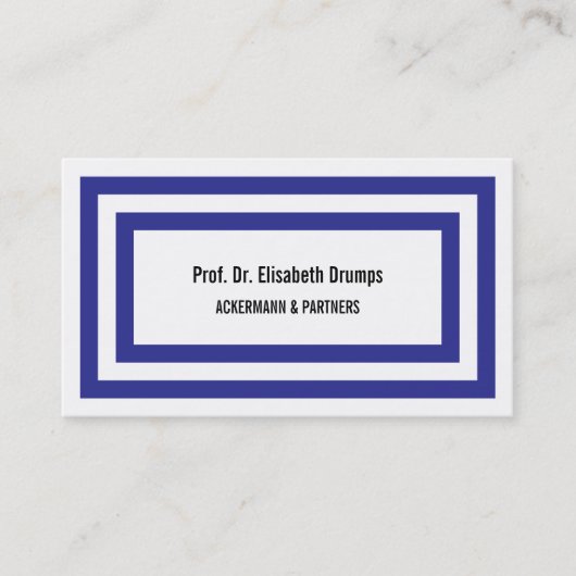 Carte De Visite Bleu froid cool (Devant)