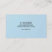 carte de visite bleu froid de couleur (Dos)