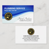 Carte De Visite Bleu fuites d'eau Plumber (Devant / Derrière)