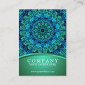Carte De Visite Bleu & Gems Vert Mandala (Devant)