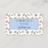 Carte De Visite Bleu Gris Coastal Coques (Dos)