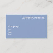 Carte De Visite bleu gris - couleur solide (Dos)