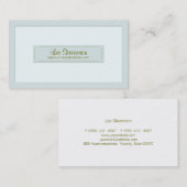 Carte de visite bleu gris élégant (Devant / Derrière)