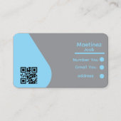 Carte De Visite Bleu gris minimaliste (Dos)
