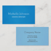 Carte De Visite Bleu gris minimaliste professionnel (Devant / Derrière)