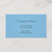 Carte De Visite Bleu gris minimaliste professionnel (Dos)