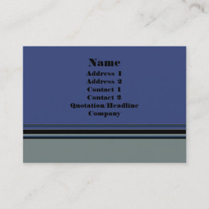 Carte De Visite bleu gris simple