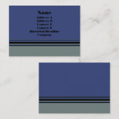 Carte De Visite bleu gris simple (Devant / Derrière)