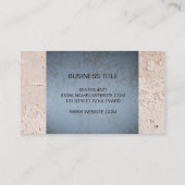 Carte De Visite Bleu Grunge | Arrière - plan de texture murale (Dos)