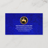 Carte De Visite Bleu Grunge Plumbing Home Faucet (Dos)