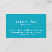 Carte De Visite Bleu incroyable agent de voyage Dandelion Design (Dos)