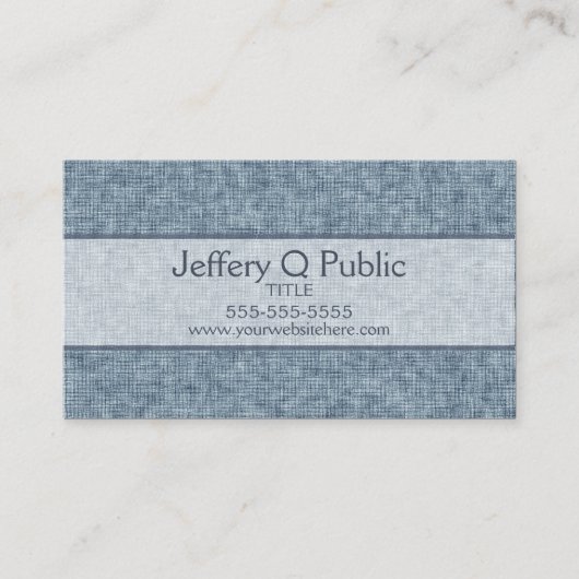 Carte De Visite Bleu jean (Devant)