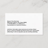 Carte De Visite Bleu Jeans Stitch | Concepteur d'armoires (Dos)