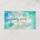 Carte De Visite Bleu logo QR Code Shop Stars (Dos)