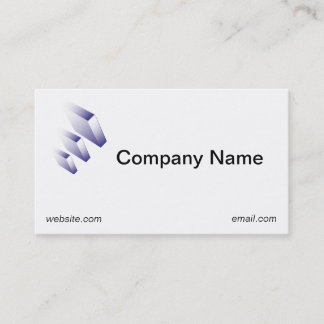 Carte de visite bleu logo simple et simple