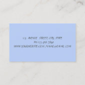 Carte De Visite Bleu lotus blanc chic (Dos)