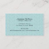 Carte De Visite Bleu lunatique de boulangerie (Dos)